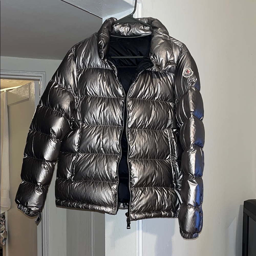 Moncler Gris Giubbotto metallic Jacket